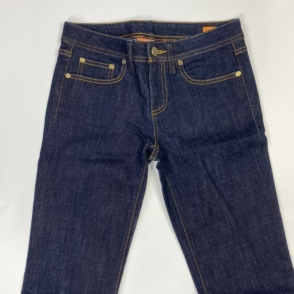 Tory Burch Classic Tory Jean Dark Wash Bootcut Size 25 (28x35)